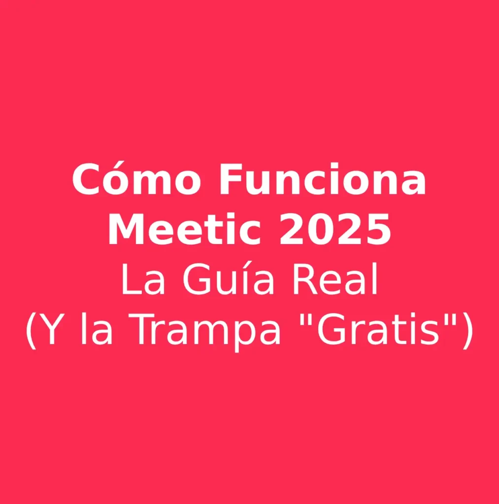 Gráfico explicando el funcionamiento de Meetic: registro gratis, pero muro de pago para poder leer o enviar mensajes.