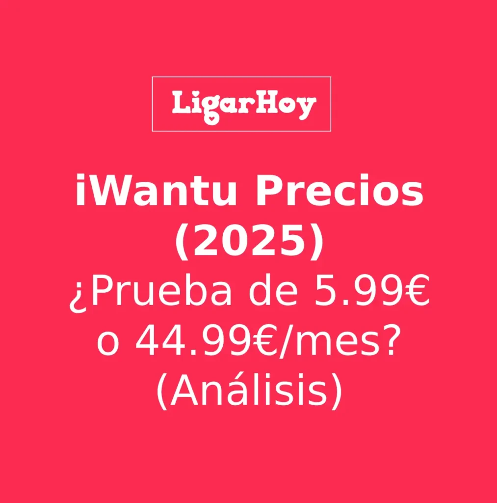 Análisis de los precios de iWantu, incluyendo la prueba de 5.99€ y la suscripción mensual.